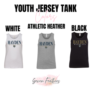 Hayden Wildcats Classic Stack Spirit Shirt Topeka - white athletic heather black youth jersey tank color options
