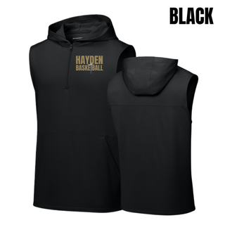 Hayden Wildcats Cross Basketball Sleeveless Hooded Quarter-Zip - Additional Product View