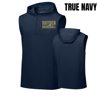 Hayden Wildcats Cross Basketball Sleeveless Hooded Quarter-Zip - Additional Product View