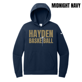 Hayden Wildcats Cross Basketball Women's Club Fleece Pullover Hoodie - Midnight Navy Product View