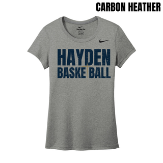 Hayden Wildcats Cross Basketball Women's rLegend Tee - Carbon Heather Product View