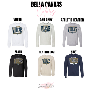 Hayden Wildcats Distressed Powerhouse Shirt Topeka Kansas - Bella Canvas White Ash Grey Athletic Heather Black Heather Dust Navy
