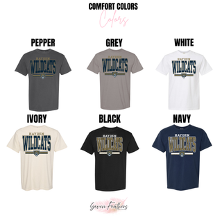 Hayden Wildcats Distressed Powerhouse Shirt Topeka Kansas - Comfort Colors Tee Pepper Grey White Ivory Black Navy
