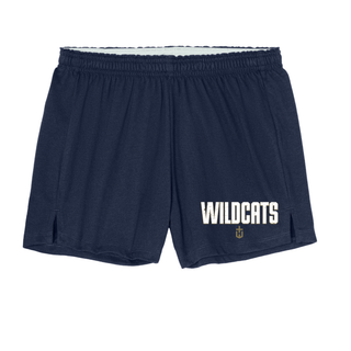 Hayden Wildcats Fan Staple Jersey Knit Squad Short flat lay Topeka Kansas - Navy
