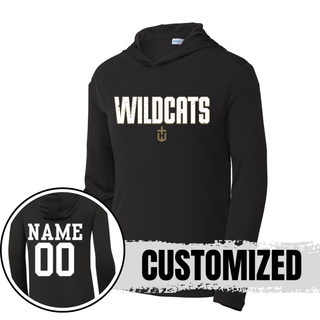 Hayden Wildcats Fan Staple PosiCharge Competitor Hoodie Topeka Kansas - Black Custom Name Number
