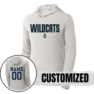 Hayden Wildcats Fan Staple PosiCharge Competitor Hoodie Topeka Kansas - Silver Custom Name Number

