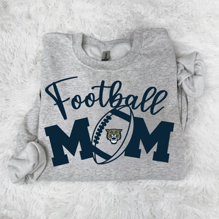 Ash grey adult Hayden Wildcats Football Mom graphic sweatshirt