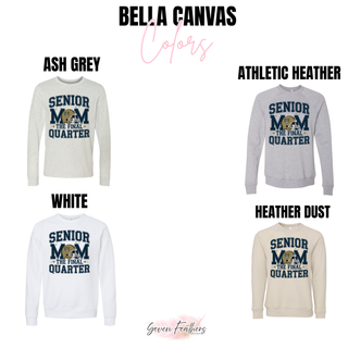 Hayden Wildcats Football Senior Mom helmet top Bella Canvas color chart ash grey athletic heather white heather dust
