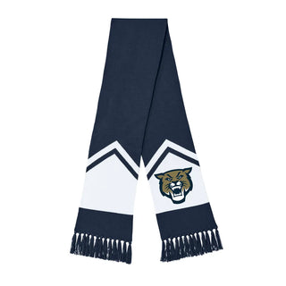 Navy and white Hayden Wildcats game day fringe scarf with wildcat mascot design Topeka Kansas

