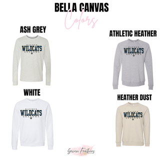 Hayden Wildcats Grandma top Bella Canvas color chart ash grey athletic heather white heather dust
