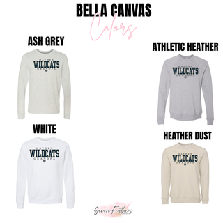Hayden Wildcats Grandpa top Bella Canvas color chart ash grey athletic heather white heather dust
