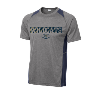 Hayden Wildcats Grid Iron Football Shirt Topeka - grey navy Sport-Tek Colorblock Contender Tee
