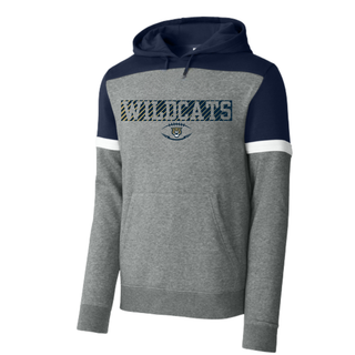 Hayden Wildcats Grid Iron Football Shirt Topeka - navy grey Sport-Tek Fleece Colorblock Hoodie
