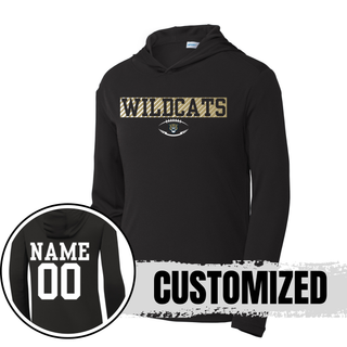 Hayden Wildcats Grid Iron Football PosiCharge Competitor Hoodie black with custom name and number on back
