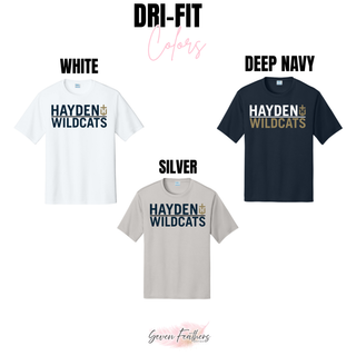 Hayden Wildcats Legendary Dri-Fit Performance Top available in white, deep navy, and silver
