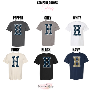 Hayden Wildcats Polka Dot Initial Top Comfort Colors color options