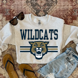 Hayden Wildcats roaring essential top, WILDCATS lettering above a roaring wildcat mascot head and striped bar
