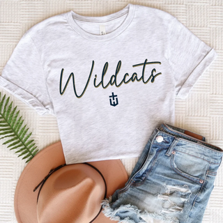 Hayden Wildcats Signature Top Topeka Kansas - Athletic Heather Tee lifestyle flat lay
