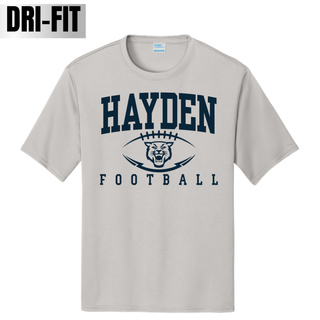 Hayden Wildcats Stadium Football Dri-Fit Performance Top Topeka Kansas - Silver
