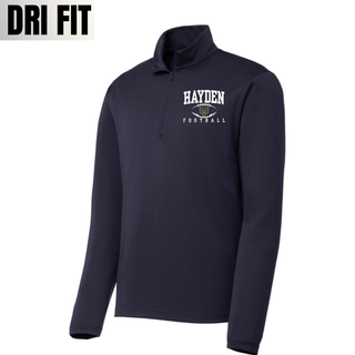 Hayden Wildcats Stadium Football Dri-Fit Quarter Zip Shirt Topeka Kansas Navy
