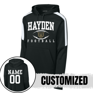Hayden Wildcats Stadium Football Fan Favorite Hoodie Topeka Kansas - Black Custom Name Number
