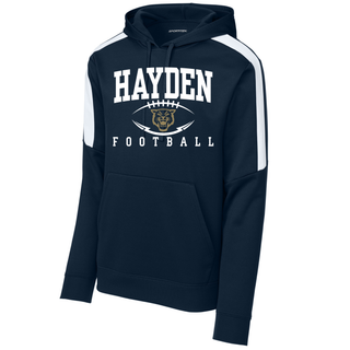 Hayden Wildcats Stadium Football Fan Favorite Hoodie Topeka Kansas - Navy
