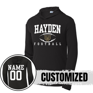 Hayden Wildcats Stadium Football PosiCharge Competitor Hoodie Topeka Kansas Black Custom Name Number