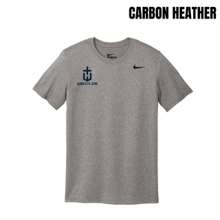 Hayden Wildcats Wrestling Champion Pocket Crest Men's rLegend Tee in Carbon Heather with a navy shield H emblem and navy Wrestling lettering