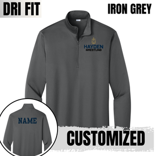 Hayden Wildcats Wrestling Cross Crest PosiCharge quarter-zip - additional product view