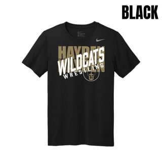 Hayden Wildcats wrestling tee with Crossed Lettering team artwork.