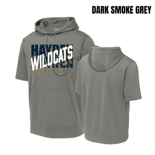 Hayden Wildcats wrestling short sleeve hoodie featuring Crossed Lettering.