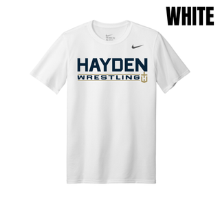 Hayden Wildcats Wrestling Matline graphic on a men's rLegend tee.