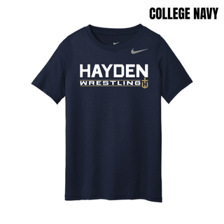Youth rLegend tee featuring the Hayden Wildcats Wrestling Matline design.