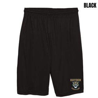 Hayden Wildcats Wrestling Original Logo on Cooling Performance Shorts, product mockup view 1.