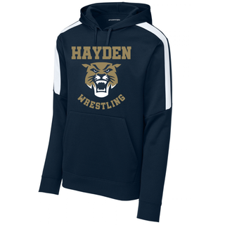 Hayden Wildcats Wrestling Original Logo on Fan Favorite Hoodie, product mockup view 1.