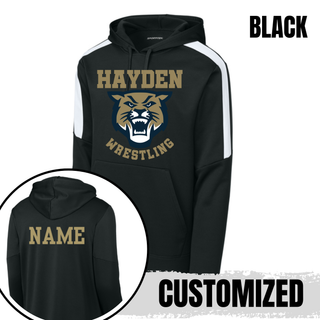 Hayden Wildcats Wrestling Original Logo on Fan Favorite Hoodie, product mockup view 2.