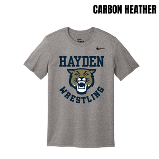 Hayden Wildcats Wrestling Original Logo men's rLegend tee in carbon heather, flat lay