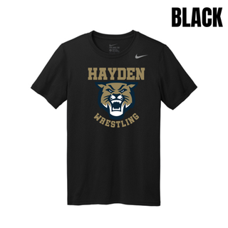 Hayden Wildcats Wrestling Original Logo men's rLegend tee in black, flat lay