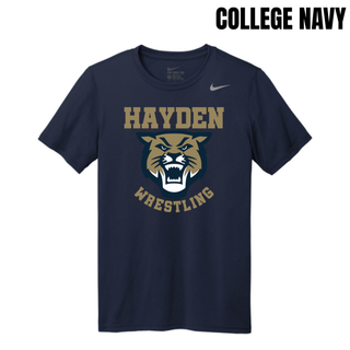 Hayden Wildcats Wrestling Original Logo men's rLegend tee in college navy, flat lay
