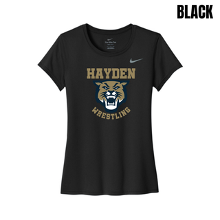 Hayden Wildcats Wrestling Original Logo women's rLegend tee in white, flat lay