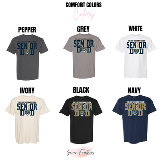 Gildan color options featuring the Hayden Wildcats Wrestling Senior Dad 2027 design.