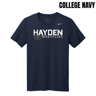 Hayden Wrestling Mat Mark printed on men's Nike rLegend tee; product mockup view 2.