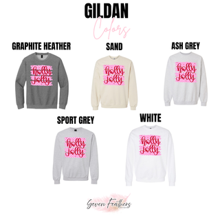 Holly Jolly Polka Dot Top Gildan color options - Graphite Heather, Sand, Ash Grey, Sport Grey, White