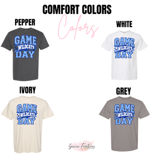 Holton Wildcats Game Day Pennant Top Comfort Colors color chart