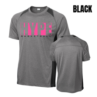 Hype Basketball Boxed Colorblock Contender Top, grey heather with black accents