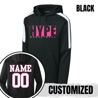 Hype Basketball Boxed Fan Favorite Hoodie in Black, personalized with name and number on back