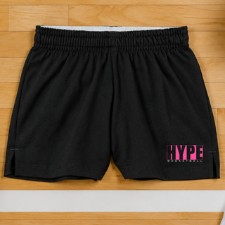 Hype Basketball Boxed Jersey Knit Squad Shorts in Black