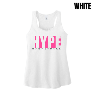 Hype Basketball Boxed Women's Racerback Tank in White