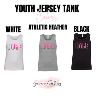 Hype Basketball Boxed Youth Jersey Tank in White, Athletic Heather Grey, and Black