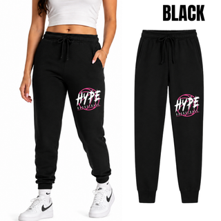 Hype Basketball Core Fleece Joggers in black, lifestyle and flat view